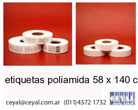 etiquetas poliamida 58 x 140 con precios