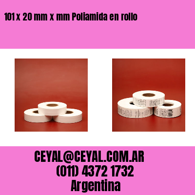 101 x 20 mm x mm Poliamida en rollo