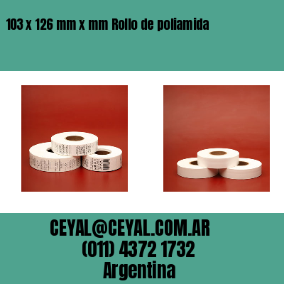 103 x 126 mm x mm Rollo de poliamida