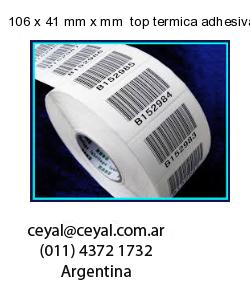 106 x 41 mm x mm  top termica adhesiva