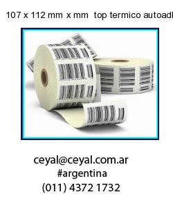 107 x 112 mm x mm  top termico autoadhesivo