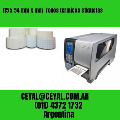 115 x 54 mm x mm  rollos termicos etiquetas