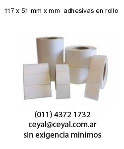 117 x 51 mm x mm  adhesivas en rollo