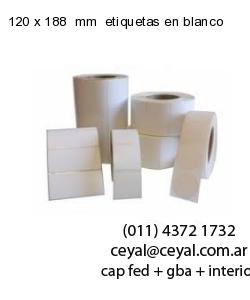 120 x 188  mm  etiquetas en blanco