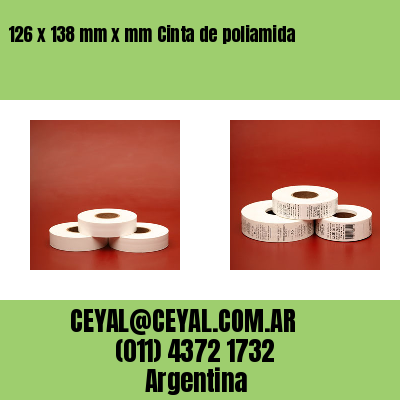 126 x 138 mm x mm Cinta de poliamida