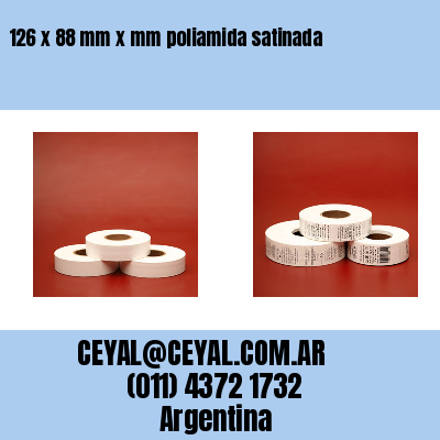 126 x 88 mm x mm poliamida satinada