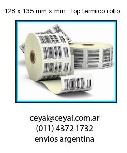 128 x 135 mm x mm  Top termico rollo