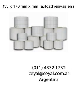 133 x 170 mm x mm  autoadhesivas en rollo