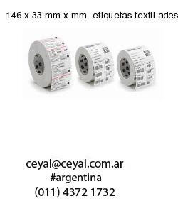 146 x 33 mm x mm  etiquetas textil adesivas