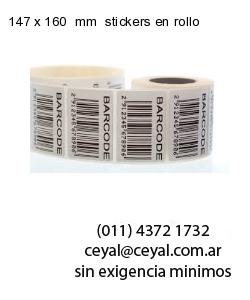 147 x 160  mm  stickers en rollo