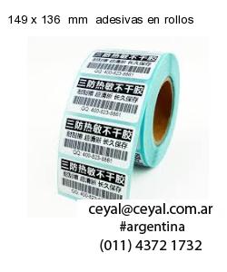 149 x 136  mm  adesivas en rollos