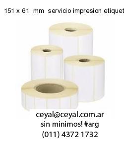 151 x 61  mm  servicio impresion etiquetas codigos