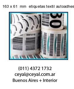 163 x 61  mm  etiquetas textil autoadhesivas