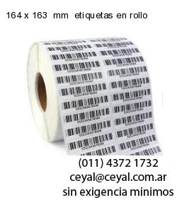 164 x 163  mm  etiquetas en rollo