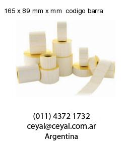 165 x 89 mm x mm  codigo barra