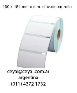169 x 181 mm x mm  stickers en rollo