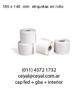 185 x 146  mm  etiquetas en rollo