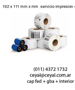 192 x 111 mm x mm  servicio impresion etiquetas correlativas
