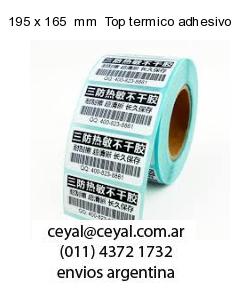 195 x 165  mm  Top termico adhesivo