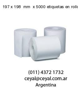 197 x 198  mm  x 5000 etiquetas en rollo