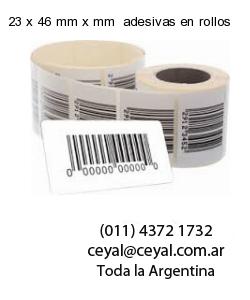23 x 46 mm x mm  adesivas en rollos