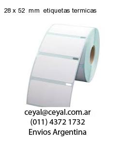 28 x 52  mm  etiquetas termicas