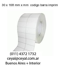 30 x 168 mm x mm  codigo barra imprimir