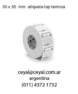 30 x 55  mm  etiqueta top termica