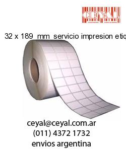 32 x 189  mm  servicio impresion etiquetas offset