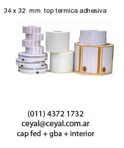 34 x 32  mm  top termica adhesiva