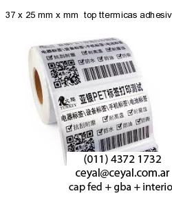 37 x 25 mm x mm  top ttermicas adhesivas