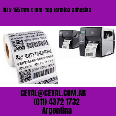 40 x 155 mm x mm  top termica adhesiva
