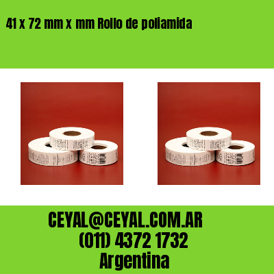 41 x 72 mm x mm Rollo de poliamida