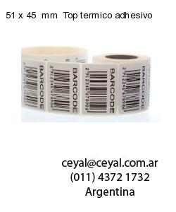 51 x 45  mm  Top termico adhesivo