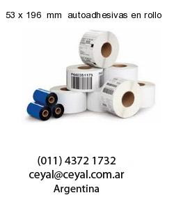 53 x 196  mm  autoadhesivas en rollo