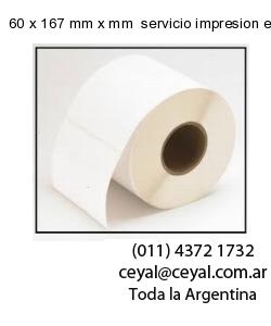 60 x 167 mm x mm  servicio impresion etiquetas offset