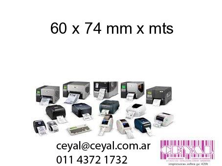 60 x 74 mm x mts