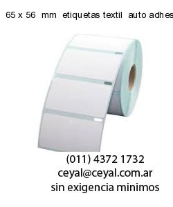 65 x 56  mm  etiquetas textil  auto adhesiva