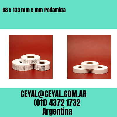 68 x 133 mm x mm Poliamida