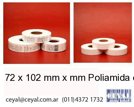 72 x 102 mm x mm Poliamida en rollo