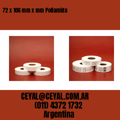 72 x 106 mm x mm Poliamida