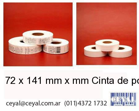 72 x 141 mm x mm Cinta de poliamida