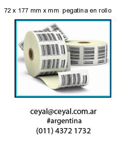 72 x 177 mm x mm  pegatina en rollo