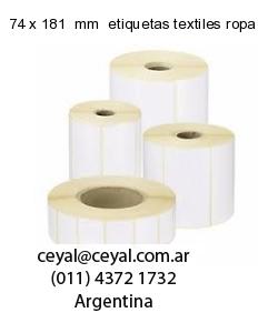 74 x 181  mm  etiquetas textiles ropa