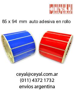 85 x 94  mm  auto adesiva en rollo