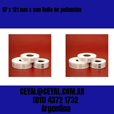 87 x 121 mm x mm Rollo de poliamida