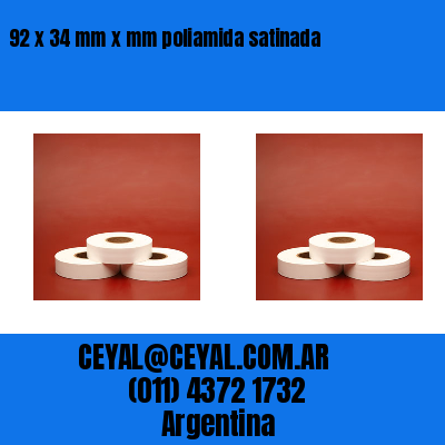 92 x 34 mm x mm poliamida satinada