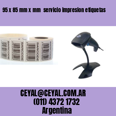 95 x 85 mm x mm  servicio impresion etiquetas