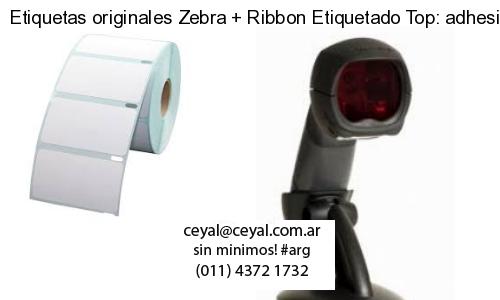 Etiquetas originales Zebra   Ribbon Etiquetado Top: adhesivo   ribbo