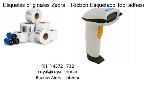 Etiquetas originales Zebra   Ribbon Etiquetado Top: adhesivo   ribbo